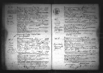 504 vues  - Registre d\'état civil. microfilm des registres des naissances, mariages, décès. (juin 1833-1862) (ouvre la visionneuse)
