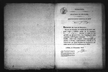 735 vues  - Registre d\'état civil. microfilm des registres des naissances, mariages, décès. (1842-1865) (ouvre la visionneuse)