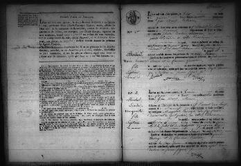 353 vues Registre d'état civil. microfilm des registres des naissances, mariages, décès. (1815-1824)