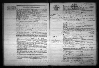 556 vues Registre d'état civil. microfilm des registres des naissances, mariages, décès. (1824-1842)