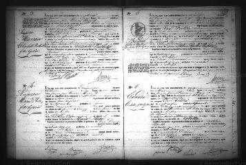 350 vues  - Registre d\'état civil. microfilm des registres des naissances, mariages, décès. (1847-1864) (ouvre la visionneuse)