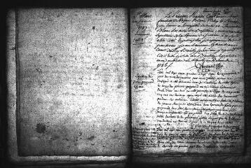 584 vues  - Registre d\'état civil. microfilm des registres des baptêmes, mariages, sépultures. (1787-1792) : microfilm des registres des naissances, mariages, décès. (1793-mars 1823) (ouvre la visionneuse)