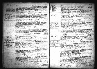 776 vues Registre d'état civil. microfilm des registres des naissances, mariages, décès. (1833-1843)