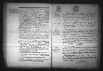 548 vues  - Registre d\'état civil. microfilm des registres des naissances, mariages, décès. (1823-1862) (ouvre la visionneuse)