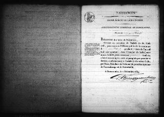 575 vues  - Registre d\'état civil. microfilm des registres des naissances, mariages, décès. (1840-1854) (ouvre la visionneuse)