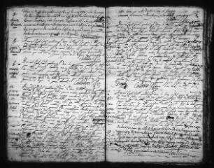 523 vues Registre d'état civil. microfilm des registres des baptêmes, mariages, sépultures. (juin1782-1792) : microfilm des registres des naissances, mariages, décès. (1793-vendémiaire an VII)