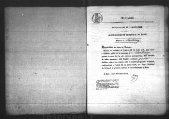 495 vues Registre d'état civil. microfilm des registres des naissances, mariages, décès. (1843-1865)