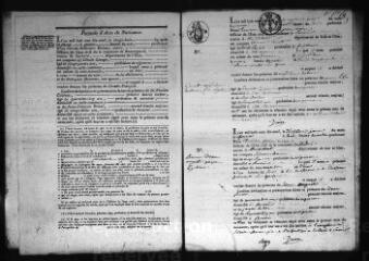 673 vues  - Registre d\'état civil. microfilm des registres des naissances, mariages, décès. (1819-1850) (ouvre la visionneuse)