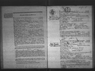 419 vues Registre d'état civil. microfilm des registres des naissances, mariages, décès. (septembre 1824-1865)