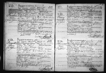 591 vues  - Registre d\'état civil. microfilm des registres des naissances, mariages, décès. (août 1829-juin 1835) (ouvre la visionneuse)