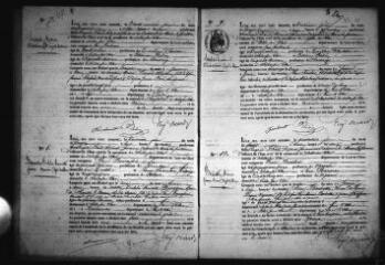 600 vues Registre d'état civil. microfilm des registres des naissances, mariages, décès. (1860-1862) : microfilm des tables décennales. (1802-1862)
