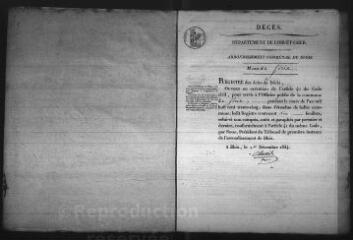 635 vues Registre d'état civil. microfilm des registres des naissances, mariages, décès. (1835-1862)