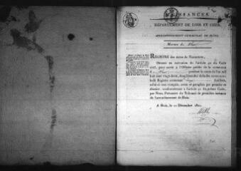 596 vues Registre d'état civil. microfilm des registres des naissances, mariages, décès. (1822-1865)
