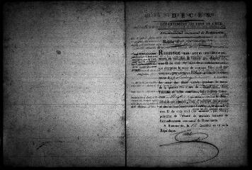 605 vues Registre d'état civil. microfilm des registres des naissances, mariages, décès. (brumaire an XIV-1829)