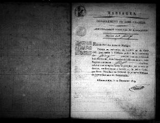 602 vues Registre d'état civil. microfilm des registres des naissances, mariages, décès. (1830-1851)