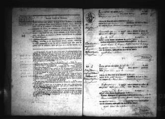 596 vues  - Registre d\'état civil. microfilm des registres des naissances, mariages, décès. (1815-janvier 1842) (ouvre la visionneuse)
