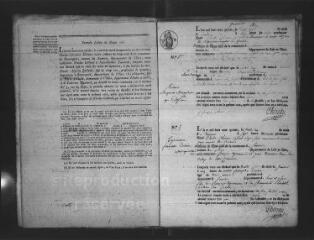 596 vues  - Registre d\'état civil. microfilm des registres des naissances, mariages, décès. (1815-1827) (ouvre la visionneuse)