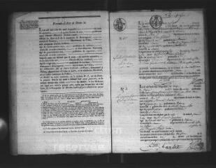 395 vues Registre d'état civil. microfilm des registres des naissances (1828-1837), mariages, décès. (1828-1836)