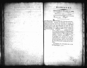 592 vues Registre d'état civil. microfilm des registres des naissances, mariages, décès. (vendémiaire an XI-1822) : microfilm des registres des naissances. (1823-1866)