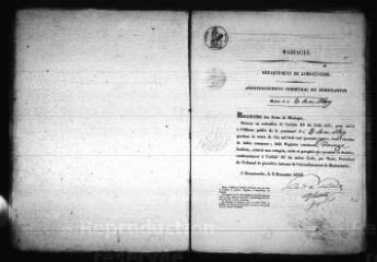 596 vues Registre d'état civil. microfilm des registres des naissances, mariages, décès. (1844-1857)