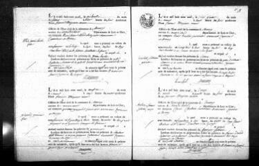 593 vues  - Registre d\'état civil. microfilm des registres des naissances, mariages, décès. (1809-1831) (ouvre la visionneuse)