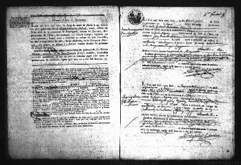 498 vues  - Registre d\'état civil. microfilm des registres des naissances, mariages, décès. (1808-1827) (ouvre la visionneuse)