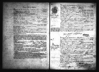 464 vues Registre d'état civil. microfilm des registres des naissances, mariages, décès. (1853-1865). microfilm des tables décennales. (1793-1862)