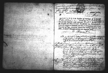 585 vues Registre d'état civil. microfilm des registres des baptêmes, mariages, sépultures. (février 1759-1792) : microfilm des registres des naissances, mariages, décès. (1793-bumaire an X)
