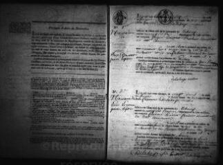714 vues Registre d'état civil. microfilm des registres des naissances, mariages, décès. (1817-1862)