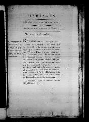 729 vues Registre d'état civil. microfilm des registres des naissances, mariages, décès. (vendémiaire an XI-1867