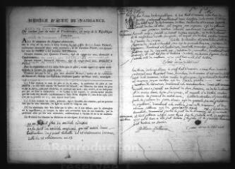 582 vues Registre d'état civil. microfilm des registres des naissances, mariages, décès. (brumaire an XIII-1830)