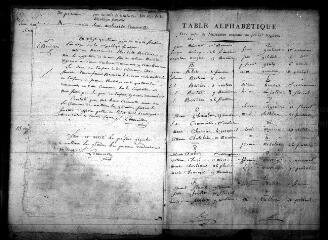 606 vues Registre d'état civil. microfilm des registres des naissances, mariages, décès. (fructidor an XI-1826)
