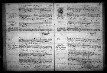 301 vues Registre d'état civil. microfilm des registres des naissances, mariages, décès. (juillet 1851-1862)