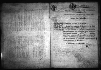 593 vues  - Registre d\'état civil. microfilm des registres des naissances, mariages, décès. (1818-1845) (ouvre la visionneuse)