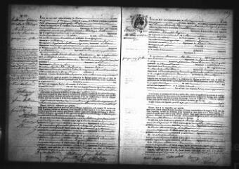 585 vues Registre d'état civil. microfilm des registres des mariages. (juin 1858-1866). microfilm des registres des naissances. (1843-1847)