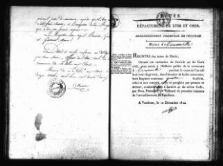 653 vues Registre d'état civil. microfilm des registres des naissances, mariages, décès. (1823-1867)