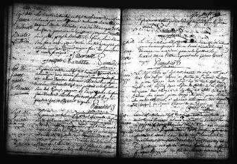 641 vues Registre d'état civil. microfilm des registres des baptêmes, mariages, sépultures. (1779-1792). microfilm des registres, des naissances, mariages, décès. (1793-fructidor an VIII)