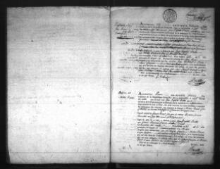 515 vues Registre d'état civil. microfilm des registres des naissances, mariages, décès. (vendémiaire an VII-1828)