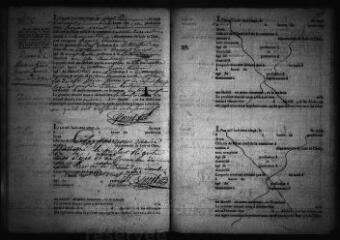 574 vues Registre d'état civil. microfilm des registres des naissances, mariages, décès. (décembre 1820-1844)