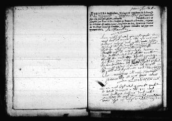 638 vues Registre d'état civil. microfilm des registres des baptêmes, mariages, sépultures. (1744-1792). microfilm des registres des naissances, mariages, décès. (1793-1809)