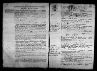 614 vues Registre d'état civil. microfilm des registres des naissances, mariages, décès. (1823-1867)