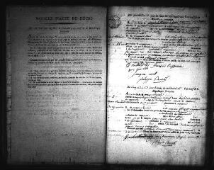 550 vues Registre d'état civil. - Naissances (an XII-1821), mariages (an XII-1817), décès (an IX-1817).