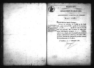 601 vues Registre d'état civil. microfilm des registres des naissances (1838-1852), mariages (1836-1852), décès (1833-1846)..