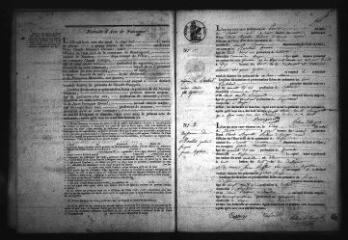 599 vues Registre d'état civil. microfilm des registres des naissances, mariages, décès. (1831-octobre 1846)