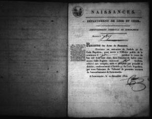 600 vues  - Registre d\'état civil. microfilm des registres des naissances, mariages, décès. (1811-octobre 1839) (ouvre la visionneuse)