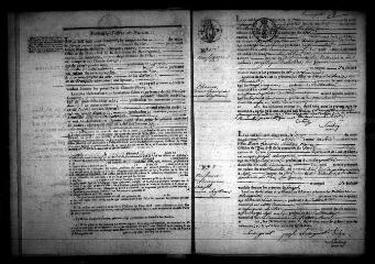 402 vues Registre d'état civil. microfilm des registres des naissances, décès. (1823-1842)