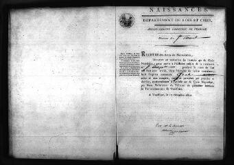 675 vues Registre d'état civil. microfilm des registres des naissamces, mariages, décès. (1813-1842)