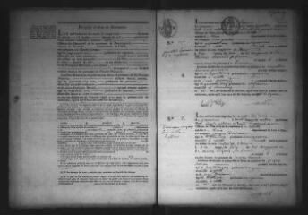593 vues  - Registre d\'état civil. microfilm des registres des naissances, mariages, décès. (1826-octobre 1845) (ouvre la visionneuse)