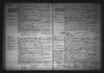 536 vues  - Registre d\'état civil. microfilm des registres des naissances, mariages, décès. (octobre 1845-1850). microfilm des registres des naissances, mariages, décès. (1851-1864) (ouvre la visionneuse)
