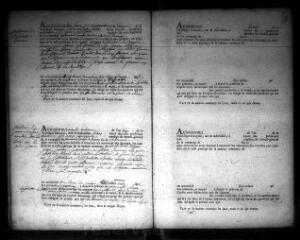 589 vues  - Registre d\'état civil. microfilm des registres des naissances, mariages, décès. (fructidor an IV-mars 1828) (ouvre la visionneuse)